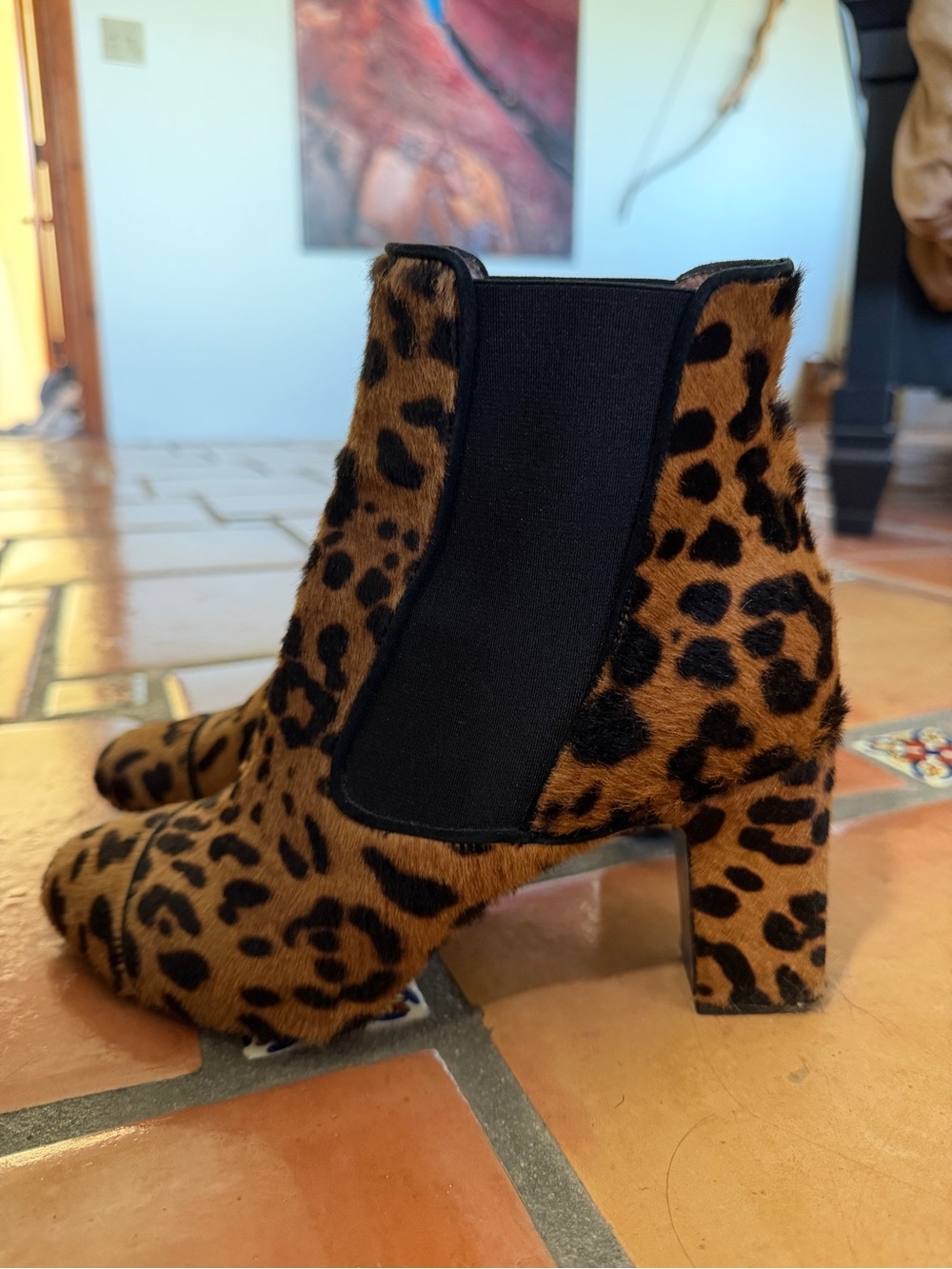 Tabitha Simmons Leopard Print Ankle Boots - Brown